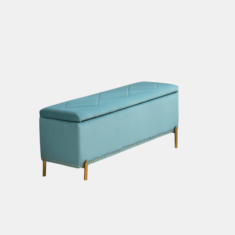 Aoi Velvet Storage Ottoman Bench