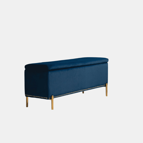 Aoi Velvet Storage Ottoman Bench