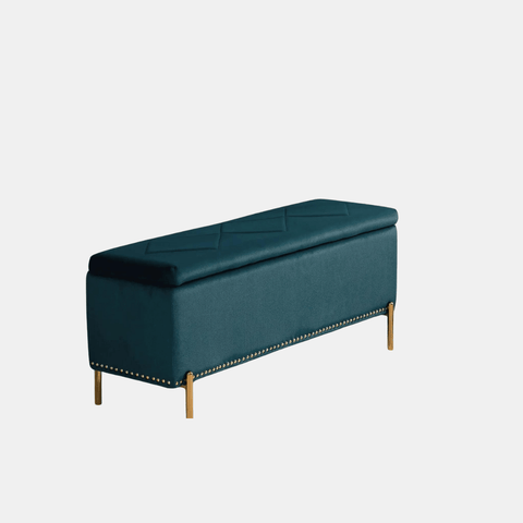 Aoi Velvet Storage Ottoman Bench