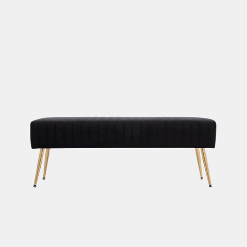 Rin Black Ottoman Bench