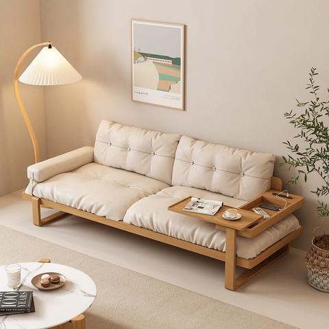 Solid oak sofa sales